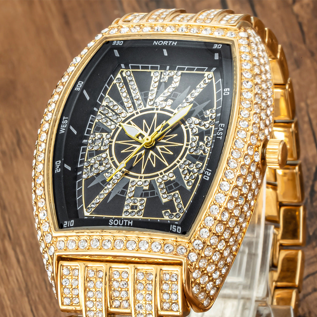 Classic Dial Diamond Watch For Men