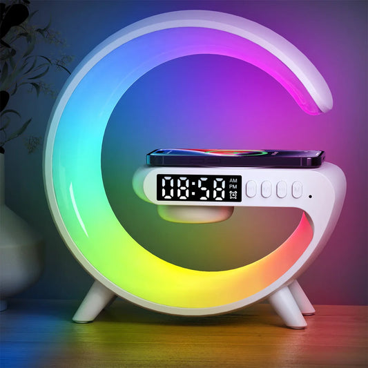 G Light Bluetooth speaker clock alarm clock wireless charger night light