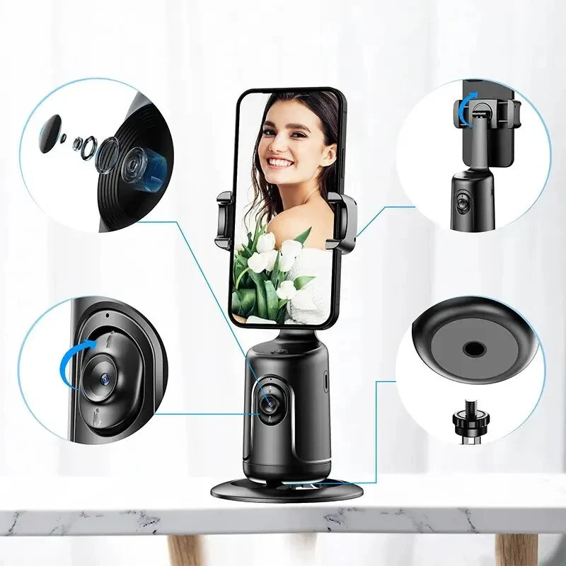 360° Rotation Smart Auto Face Object Tracking Holder